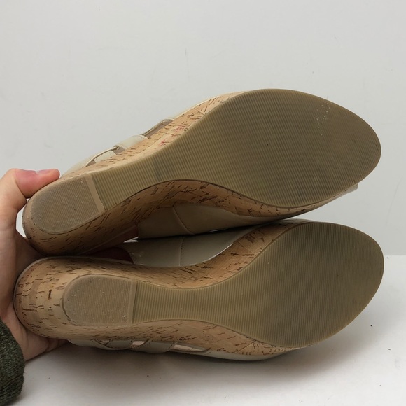 ✨Marc Fisher Nude Cork Sling Back Platform Sandals - Picture 6 of 7